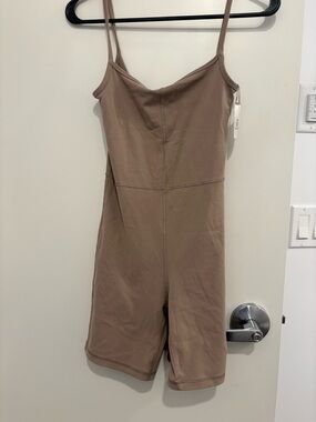 Wilfred Free Neutral Taupe Spaghetti-Strap Romper